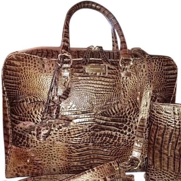 NWOT Brahmin Bronze Pecan Melbourne Business Tote - Picture 1 of 1